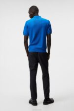 Rey Striped Polo Navy Men J.Lindeberg Clothing 66XF1044