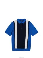 Rey Striped Polo Navy Men J.Lindeberg Clothing 66XF1044 - Image 5