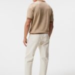 Rey Striped Polo Tiger Brown Men J.Lindeberg Clothing 66XF1043