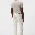 Ridge Linen Blend Polo Safari Beige Men J.Lindeberg Clothing 66XF1028