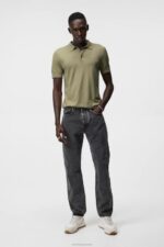 Ridge Rayon Silk Polo Aloe Men J.Lindeberg Clothing 66XF1064 - Image 2