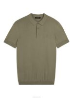 Ridge Rayon Silk Polo Aloe Men J.Lindeberg Clothing 66XF1064 - Image 5