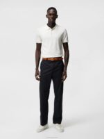 Ridge Rayon Silk Polo Cloud White Men J.Lindeberg Clothing 66XF1062 - Image 2