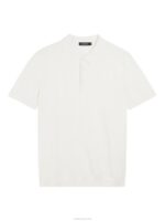 Ridge Rayon Silk Polo Cloud White Men J.Lindeberg Clothing 66XF1062 - Image 4