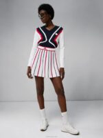 River Knitted Skirt White Women J.Lindeberg Clothing 66XF2656 - Image 2