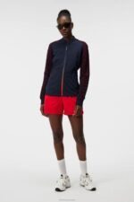 Rosa Hybrid Knit Fiery Red Women J.Lindeberg Clothing 66XF1848 - Image 3