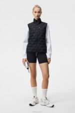 Rosetta Hybrid Jacket Black Women J.Lindeberg Clothing 66XF1922 - Image 3