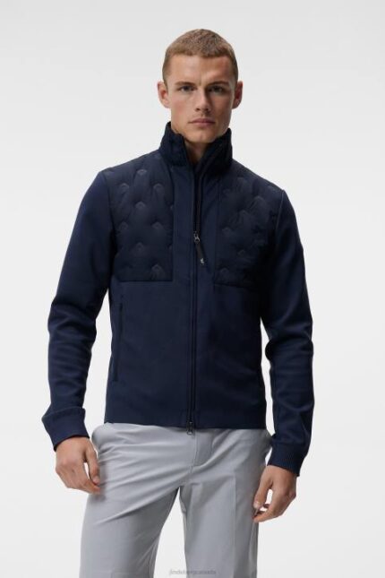 Ross Hybrid Jacket Navy Men J.Lindeberg Clothing 66XF696