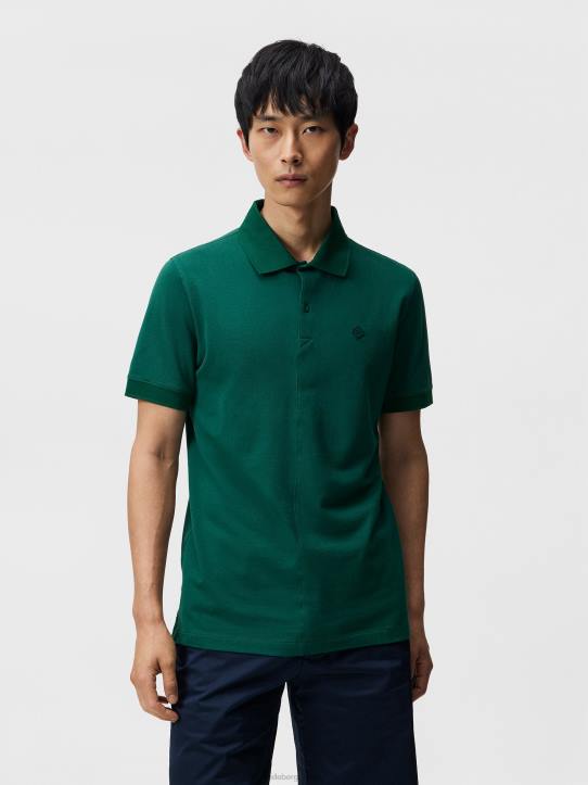 Rubi Slim Polo Rain Forest Men J.Lindeberg Clothing 66XF954 - Image 1