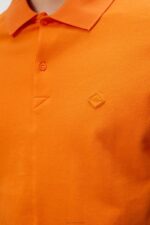 Rubi Slim Polo Russet Orange Men J.Lindeberg Clothing 66XF953 - Image 5