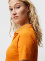 Sadine Seamless Polo Russet Orange Women J.Lindeberg Clothing 66XF1502 - Image 4