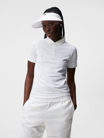 Sadine Seamless Polo White Women J.Lindeberg Clothing 66XF1501