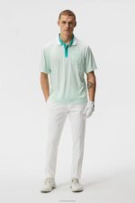 Sal Relaxed Polo Honeydew Melange Men J.Lindeberg Clothing 66XF151 - Image 2
