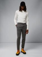 Sasha Flannel Pants Gargoyle Men J.Lindeberg Clothing 66XF2551 - Image 2