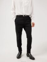 Sasha Jersey Twill Pants Black Men J.Lindeberg Clothing 66XF2566