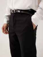 Sasha Jersey Twill Pants Black Men J.Lindeberg Clothing 66XF2566 - Image 4