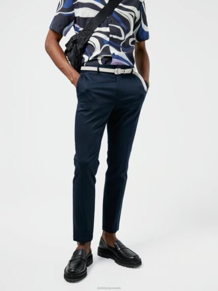 Sasha Jersey Twill Pants Navy Men J.Lindeberg Clothing 66XF2561