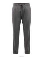 Sasha Striped Flannel Pants Grey Melange Men J.Lindeberg Clothing 66XF2197 - Image 4