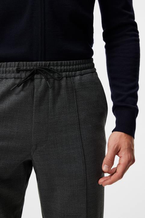 Sasha Structured 2-Tone Pants Light Grey Melange Men J.Lindeberg Clothing 66XF1134 - Image 4
