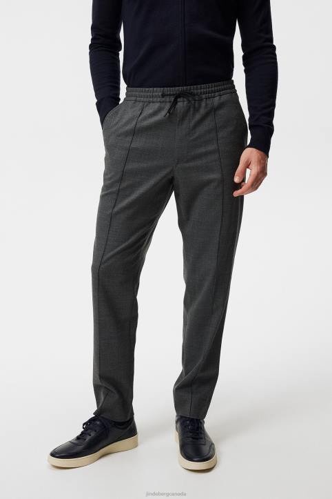 Sasha Structured 2-Tone Pants Light Grey Melange Men J.Lindeberg Clothing 66XF1134 - Image 1