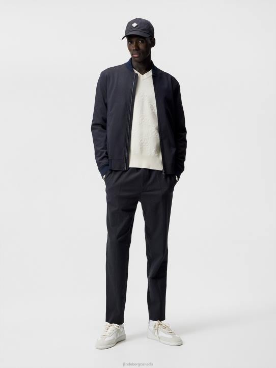 Sasha Structured 2-Tone Pants Navy Melange Men J.Lindeberg Clothing 66XF1133 - Image 3