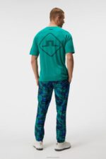Shaun Wool T-shirt Proud Peacock Men J.Lindeberg Clothing 66XF1