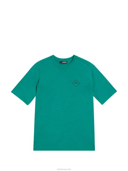 Shaun Wool T-shirt Proud Peacock Men J.Lindeberg Clothing 66XF1 - Image 5