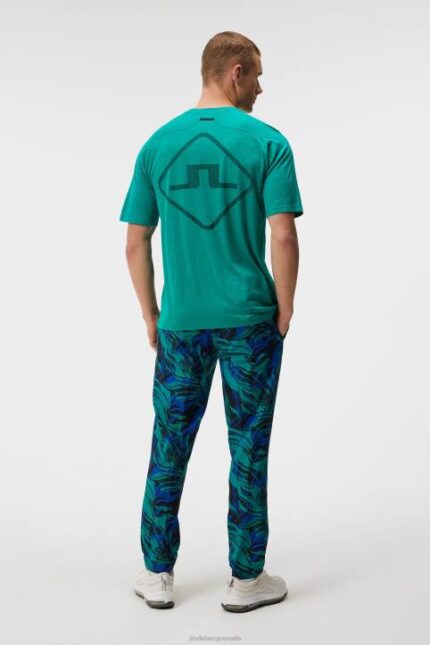 Shaun Wool T-shirt Proud Peacock Men J.Lindeberg Clothing 66XF1