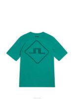 Shaun Wool T-shirt Proud Peacock Men J.Lindeberg Clothing 66XF1 - Image 6
