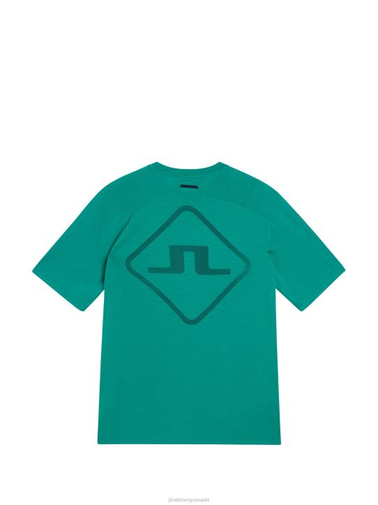 Shaun Wool T-shirt Proud Peacock Men J.Lindeberg Clothing 66XF1 - Image 6