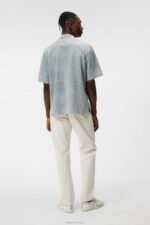 Shorty Suede Shirt Dream Blue Men J.Lindeberg Clothing 66XF1178