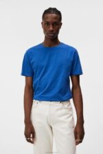 Sid Basic Cotton Tee Blue Quartz Men J.Lindeberg Clothing 66XF948