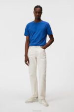 Sid Basic Cotton Tee Blue Quartz Men J.Lindeberg Clothing 66XF948 - Image 3