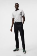 Sid Basic Cotton Tee Light Grey Melange Men J.Lindeberg Clothing 66XF978 - Image 2