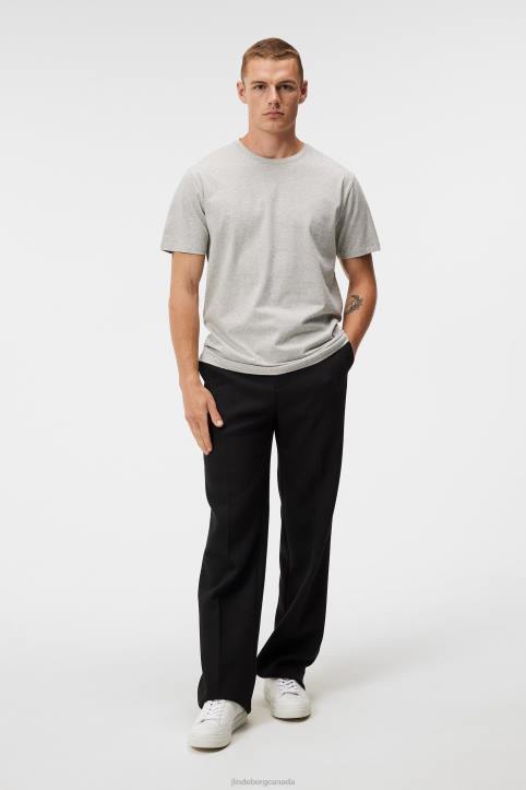 Sid Basic T-shirt Light Grey Melange Men J.Lindeberg Clothing 66XF936 - Image 2