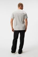 Sid Basic T-shirt Light Grey Melange Men J.Lindeberg Clothing 66XF936