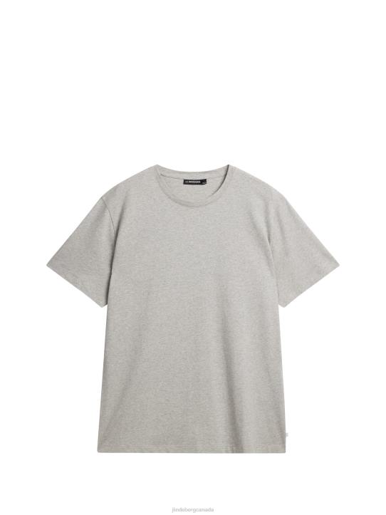 Sid Basic T-shirt Light Grey Melange Men J.Lindeberg Clothing 66XF936 - Image 5