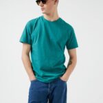 Sid Overdyed Melange T-shirt Deep Lake Men J.Lindeberg Clothing 66XF2139