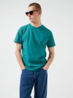 Sid Overdyed Melange T-shirt Deep Lake Men J.Lindeberg Clothing 66XF2139