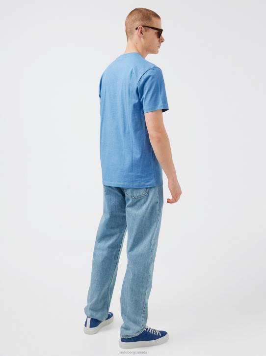 Sid Overdyed Melange T-shirt Ultramarine Men J.Lindeberg Clothing 66XF2140 - Image 2