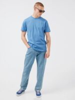 Sid Overdyed Melange T-shirt Ultramarine Men J.Lindeberg Clothing 66XF2140 - Image 3