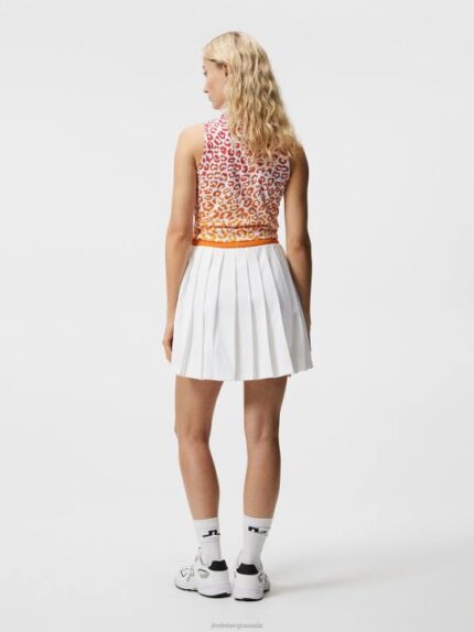 Sierra Pleat Skirt White Women J.Lindeberg Clothing 66XF1668