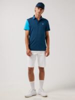 Simon Golf Polo Majolica Blue Men J.Lindeberg Clothing 66XF2126 - Image 2