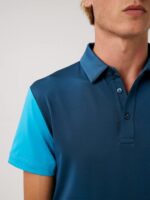 Simon Golf Polo Majolica Blue Men J.Lindeberg Clothing 66XF2126 - Image 3
