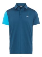 Simon Golf Polo Majolica Blue Men J.Lindeberg Clothing 66XF2126 - Image 4
