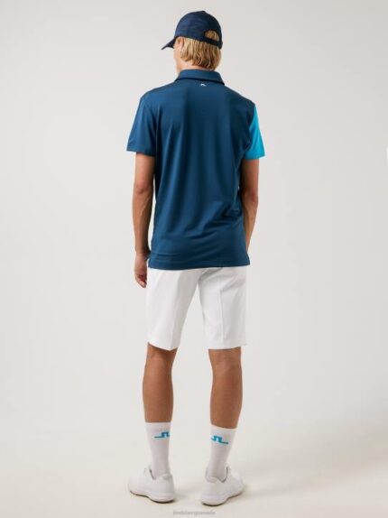 Simon Golf Polo Majolica Blue Men J.Lindeberg Clothing 66XF2126