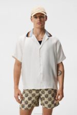 Skala Silk Shirt White Men J.Lindeberg Clothing 66XF1166