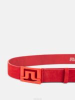 Slater Leather Belt Fiery Red Men J.Lindeberg Accessory 66XF842 - Image 2