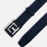 Slater Leather Belt Navy Men J.Lindeberg Accessory 66XF843