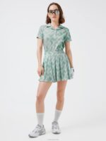 Solange 3D Ribbed Golf Polo Green 3D Bridge Monogram Women J.Lindeberg Clothing 66XF2590 - Image 2
